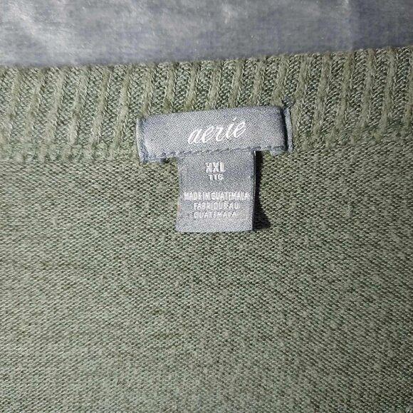 Aerie Women's XXL Green Sweater - Picture 2 of 9